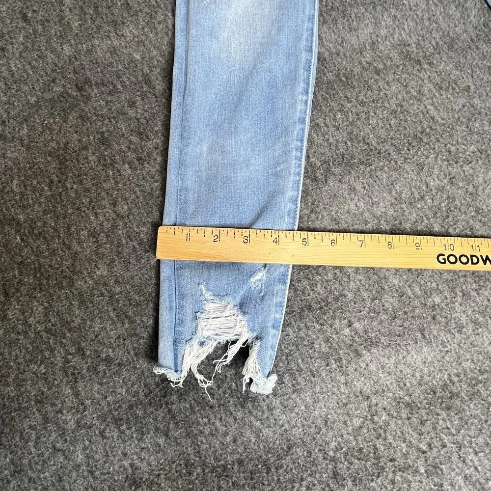 American Eagle Destroyed Next Level Stretch Hi Rise Jegging Sz 0 Short‎ Light